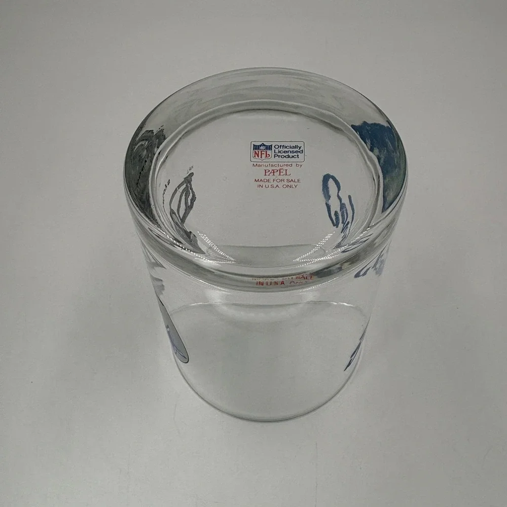 Papel Dallas Cowboys Rocks Glass NFL Clear Silver Blue Excellent Helmet Logo